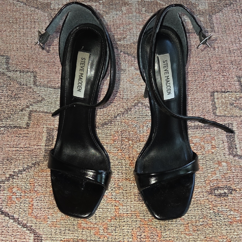 Steve Madden Black Strappy Heels